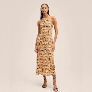 Floral Halter Neck Dress